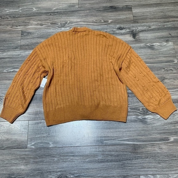 New with flaws open front layering piece cardigan gold sweater XL - Picture 13 of 14